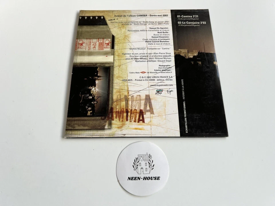 DUPAIN - Camina - Promo CD - Single - Virgin - 2002 - Photo 2/2