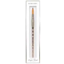 Kiara Sky Acrylic Nail Brush 100% Kolinsky - Size #8 to #20 Clear/ Pink/ Black