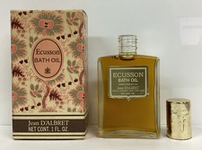 Jean D ALBRET Ecusson Bath Oil 1oz Splash VINTAGE