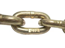 10 FT 1/4" Grade 70 Yellow Zinc Plated Chain G70 NACM90 Proof Tested WLL 3150