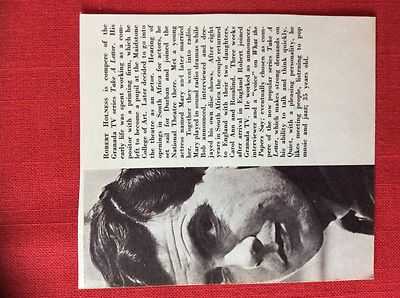 m2o ephemera 60er Jahre kleiner Artikel Robert Bob Holness Granada TV Compere 