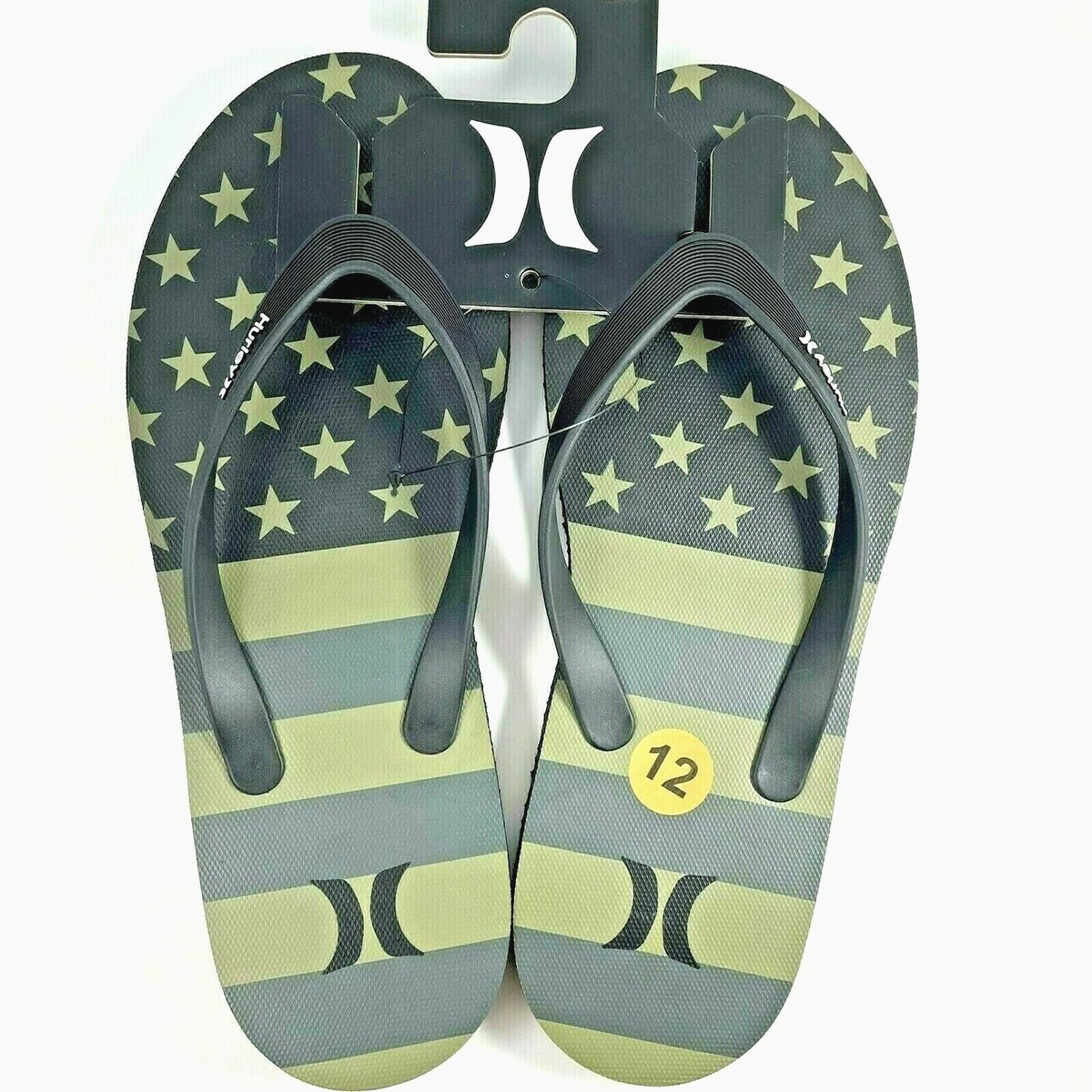 HURLEY American Flag Flip Flops Sandals Men display picture 1