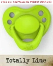 Honeybug MAGNETIC PACIFIER reborn art doll baby newborn handle TOTALLY LIME