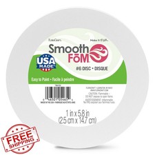 FloraCraft SmoothFoM Disc 1" White Craft Foam