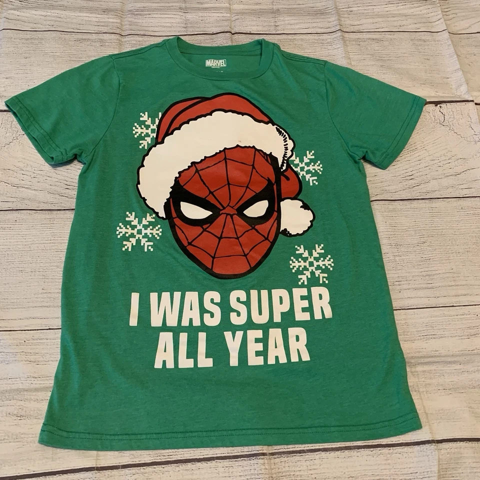 Lot Of 2 Youth Kids Large & XL Spider Man Graphic T-Shirts Marvel Super Hero - Image 2 of 4