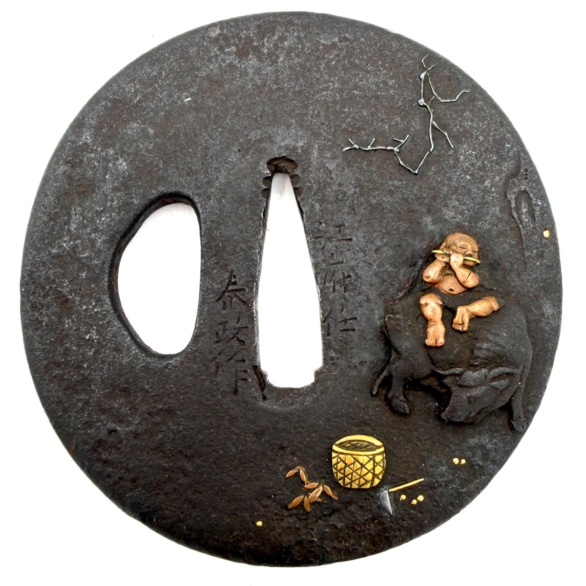 多色古董原创古董日本刀镡| eBay