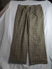 Talbots Pants Womens 16 Blue Green Wool Plaid Preppy Academia Corporate Siren