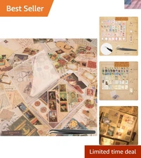 Draupnir 200Pcs Vintage Junk Journal Supplies,Scrapbook Supplies Scrapbooking