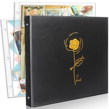 Scrapbook Album 12x12, 50 Sheet Scrapbook Refill Pages, 3 Ring Binder Photo A...