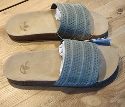 Adidas Adilette RS / Kork / Wildleder / Leder / Kahki NEU  JR3595