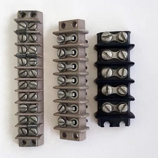 Kulka & Gen. Prod. Bus Bars Lot of 3 – 5 7 + 10 Position Vintage Terminal Block