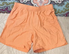 Caribbean Swimwear Mens Coral Orange Swim Trunks Mesh Lined Pocket Quick Dry XL