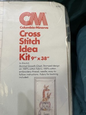 Cm Columbia Minerva Cross Stitch Idea Kit Growth Chart New Outer Bag Damaged