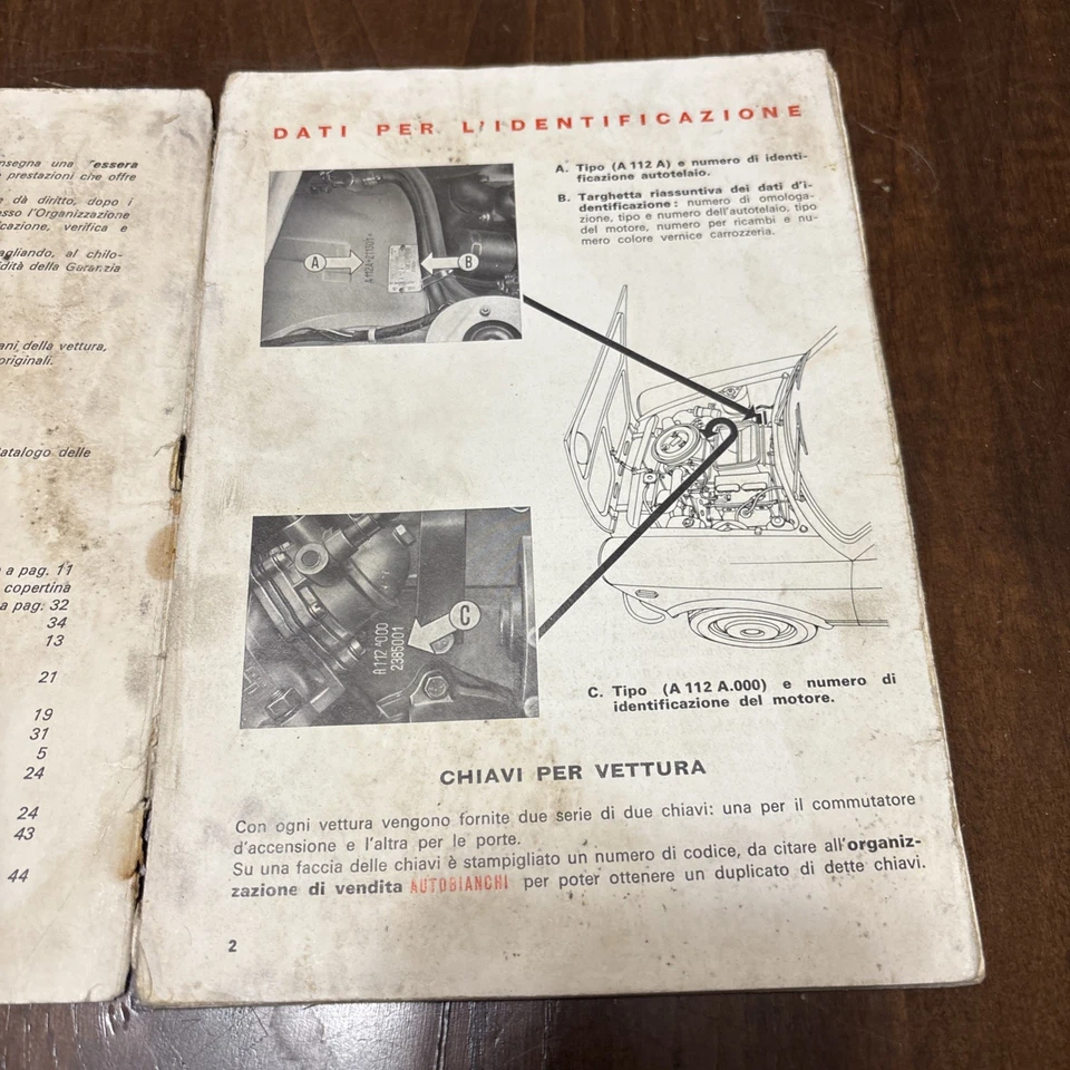 Autobianchi A112 Uso E Manutenzione 1973 - Immagine 2 di 4
