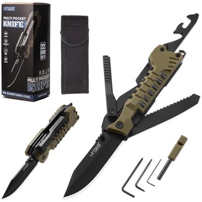 Outdoor Survival Gear with Whistle, Bottle Opener