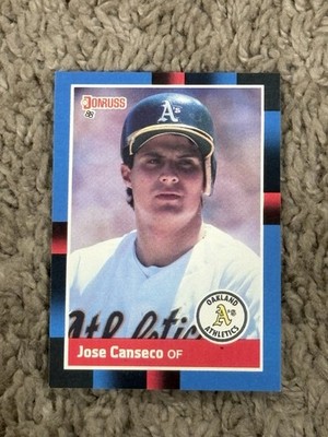 1988 Donruss - Jose Canseco #302 Error Card Variation Line Begins with Minor MVP