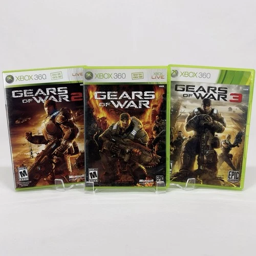 Gears of War 1 2 3 Xbox 360 Bundle CIB - Original Releases - Complete & Tested