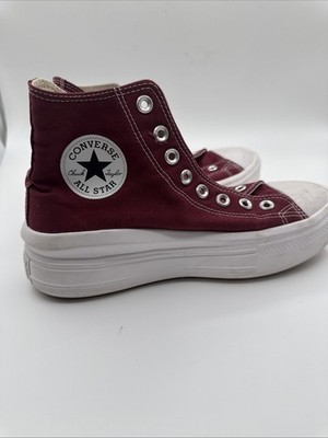 Converse Chuck Taylor All Star Move Platform High Top Maroon Size 9 Women