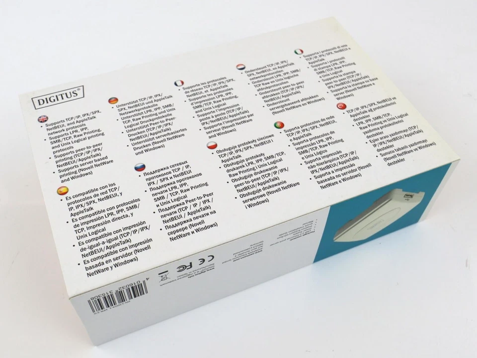 Digitus - DN-13003-1 - Fast Ethernet Print Server - RJ45-USB 2.0-10/100Mbps - TCP/IP - Image 3 of 3