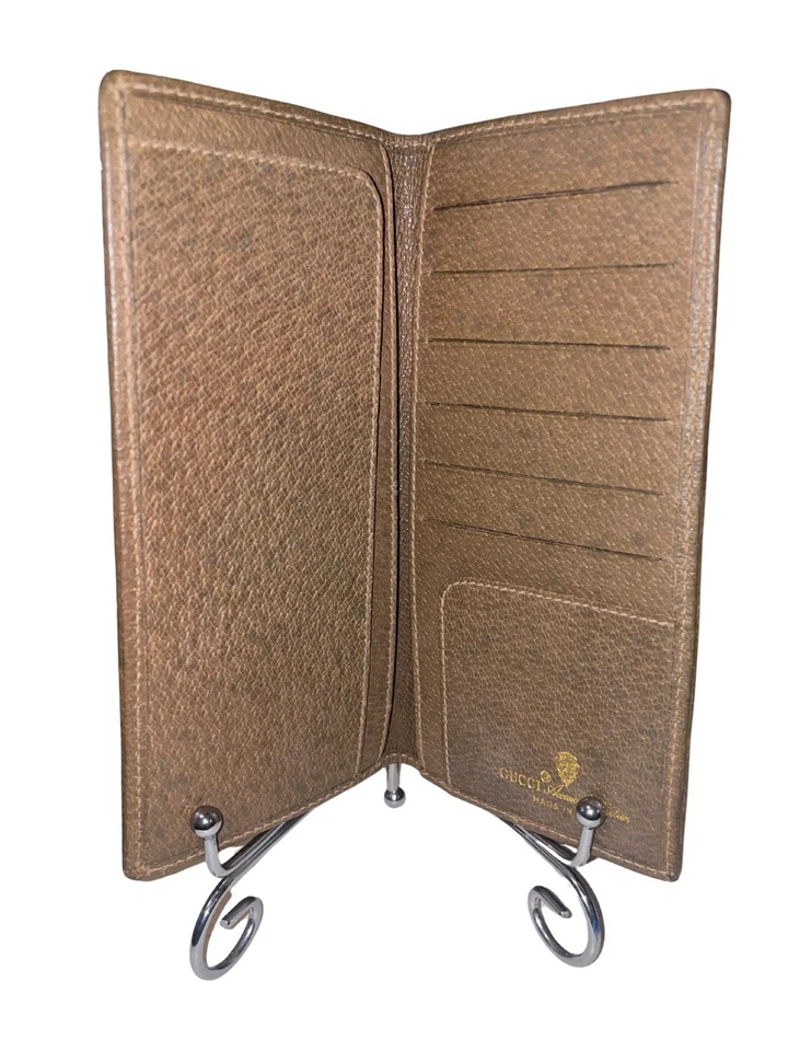 Auténtico tarjetero vintage Gucci GG de lona plegable Foto 3 de 4