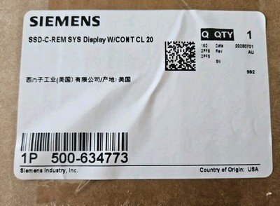 Siemens SSD-C-REM  500-634773 Remote System Status Display Board - NEW / SEALED