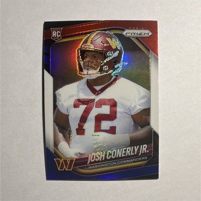 2025 Panini Prizm Josh Conerly Jr. #382 Wash Commanders RC Red White And Blue