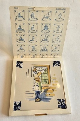 KLM Business Class Vintage Polychrome Tile Coaster