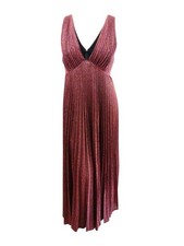 Jill Jill Stuart Women's Metallic Pleated Gown (10, Pink Multi) 614016089821