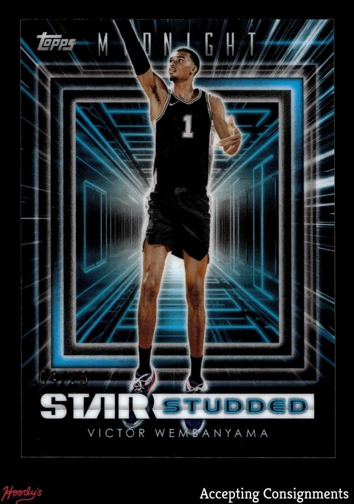 2023 Topps Midnight Star Studded Moonrise #SS21 Victor Wembanyama RC ROOKIE 4/25