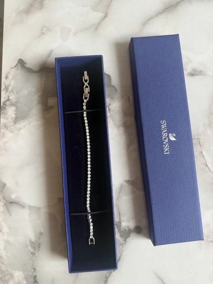 Swarovski Emily Armband, Rundschliff, Weiß, Rhodiniert - Bild 3 von 4