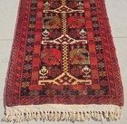 Rare Hand Knotted Vintage Afghan Turkmen Wool Area Rug 3.1 x 1.8 Ft — photo 4