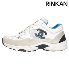 CHANEL G33743 Coco Mark Low Cut Leather Sneakers Women's 35 Used 54c2ad7c826884e