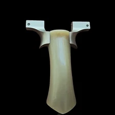 Flat Band Titanium Alloy Slingshot Quick Release with Ox horn Handle Collectible