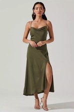 ASTR the Label Gaia Dress Sage Green  Large NWT $94