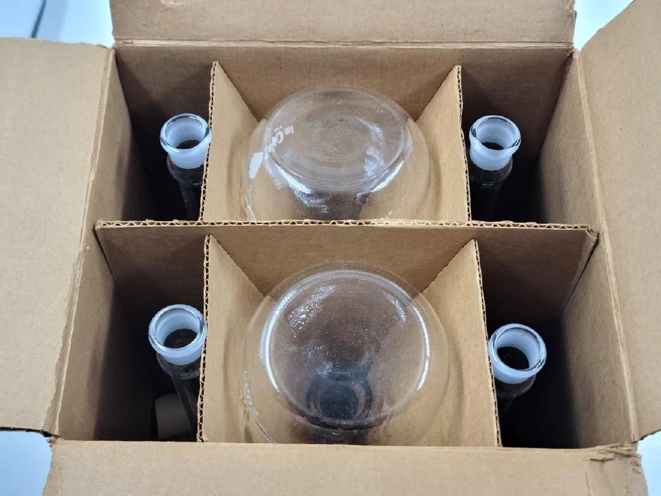 Lot of 6 New Kimble Kimax Red Stripe Lab Flask Vol. A #28013 500ml with Stoppers - Image 4 of 4