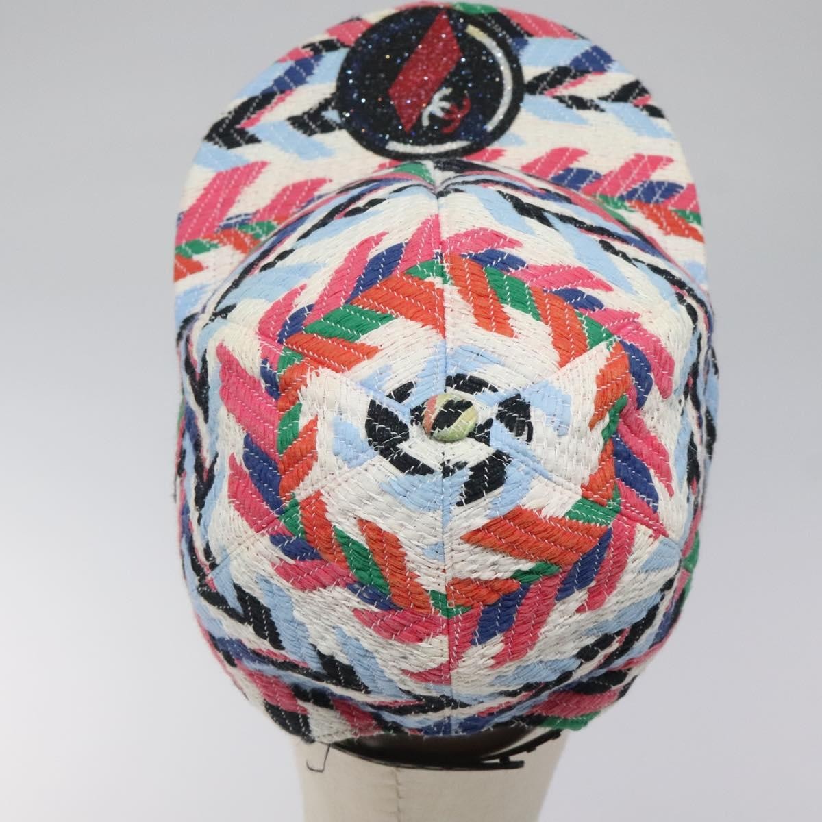 CHANEL Airline Cap Cotton Multicolor CC Auth BA2344 CHANEL Airline Cap Cotton Multicolor CC Auth BA2344 | eBay main image 4