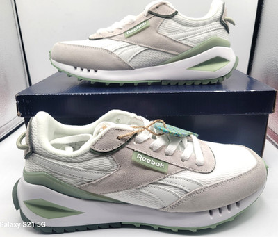 REEBOK FORTE RACER SNEAKERS NATURAL & DARK GREEN WOMENS SZ 8.5M AR30155W-CG