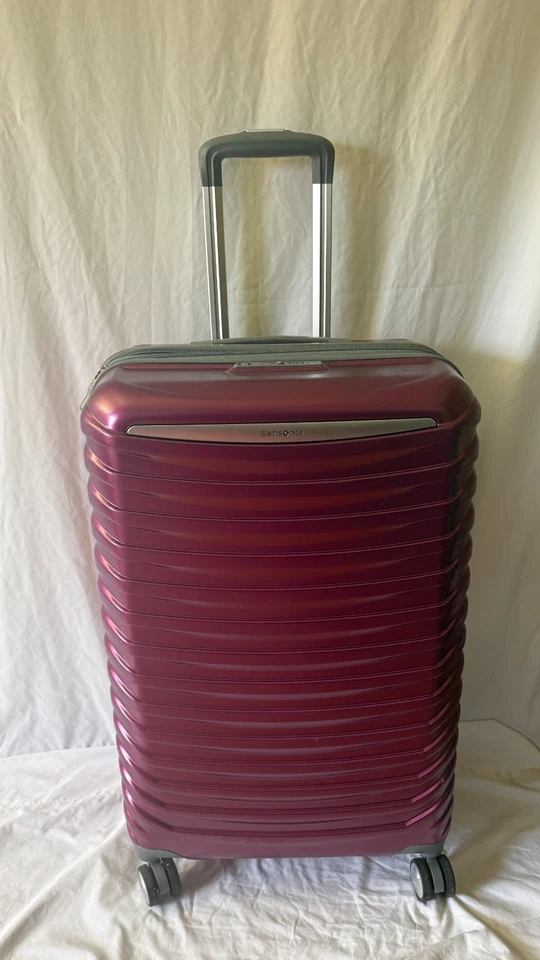 $480 New Samsonite Spin Tech 6 Spinner Luggage Hardcase 27" Mauve Suitcase - Image 2 of 4