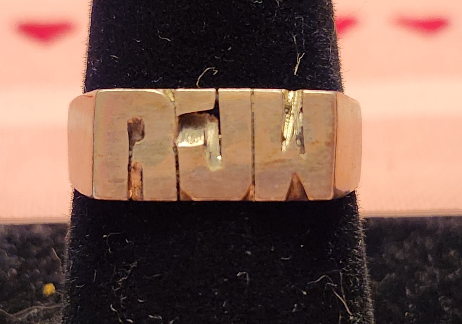 RJW Monogram Initials Ring 925 Silver Mexico - image 2