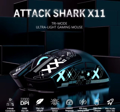 Attack Shark X11 Gaming Wireless Mouse 