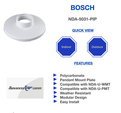 Bosch NDA-5031-PIP Pendant Interface Mount Plate NDI-4/5000 QTY - 10 Pack