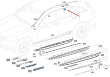 NEW MERCEDES-BENZ GLC C253 REAR LEFT UPPER DOOR TRIM A2537353101 GENUINE