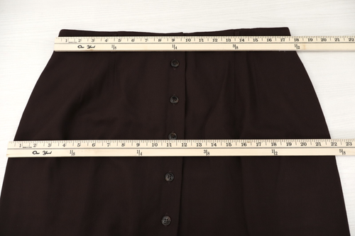 NWT TALBOTS Women's Wool Button Long Pencil Skirt Lined Chocolate Brown Size 18 - Picture 15 of 17