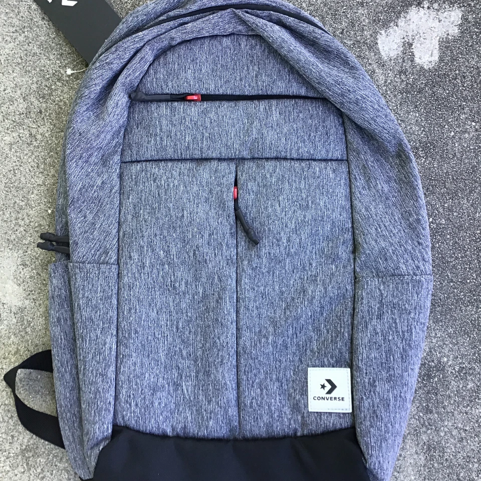 Mochila Converse gris jaspeado acolchada viaje escolar 19" nueva con etiquetas Foto 3 de 4