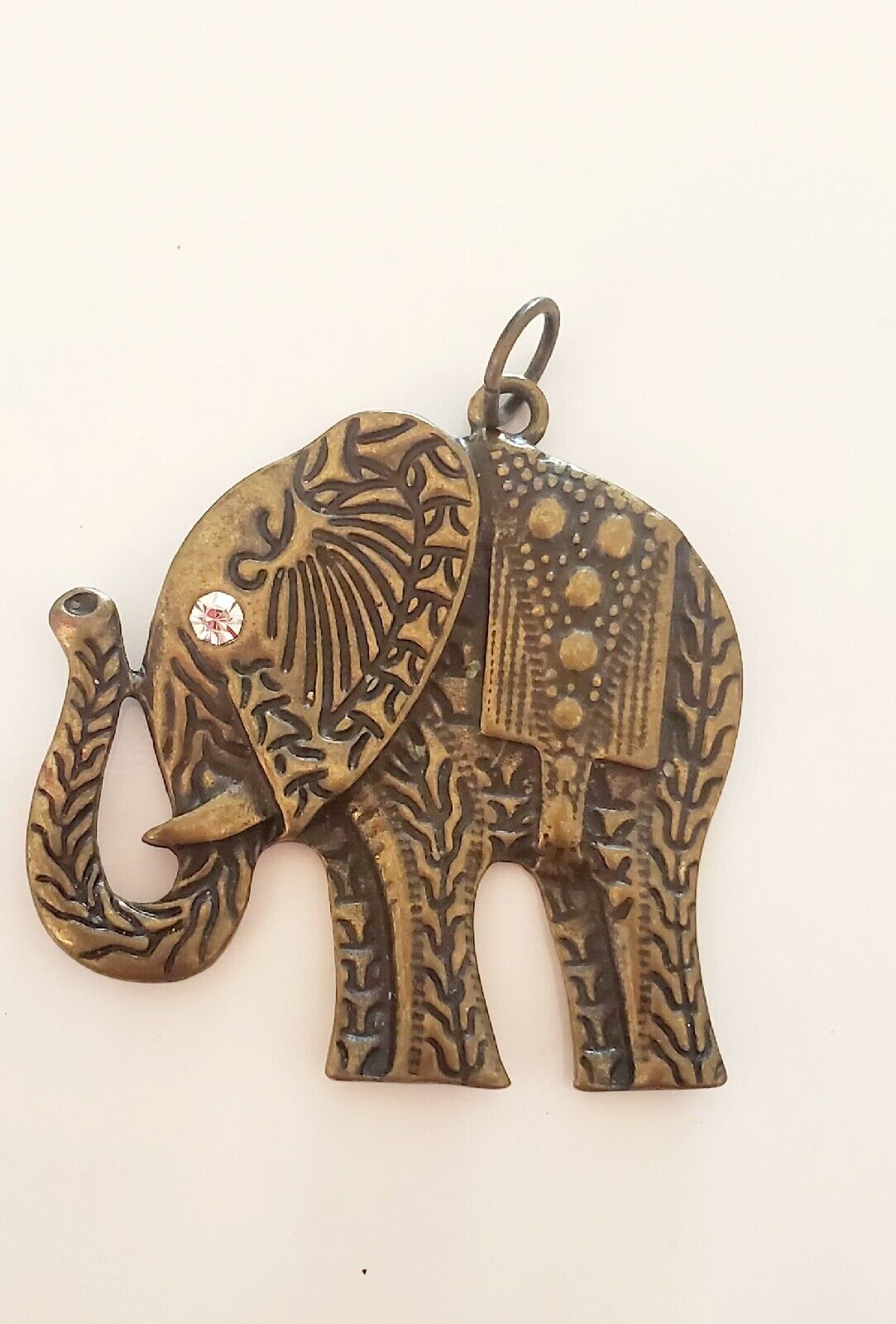 Antique Brass elephant Charm elephant Pendant - image 1