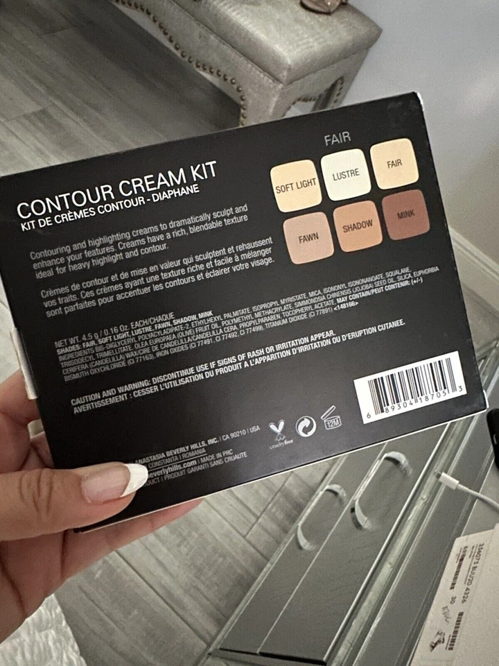 ANASTASIA BEVERLY HILLS FAIR CONTOUR CREAM KIT+CONCEALER PALETTE FACE AUTHENTIC - Image 4 of 4