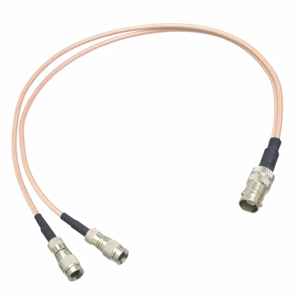 Combiner "Y" cable BNC jack to 2x DIN 1.0/2.3 SAA mini SDI AV Camera RG179 1FT - Image 2 of 3