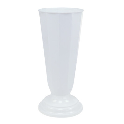 Einstellvase Szwed Weiß Ø19cm Blumenvase Kunststoff