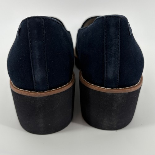 Vionic Women 6 WIDE Willa Wedge Suede Loafer Navy Blue Arch Support Ortho NWOB - Picture 4 of 6