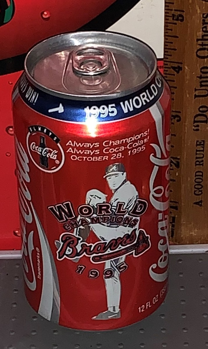 1995 ATLANTA BRAVES WORLD CHAMPIONS 12OZ ALUMINUM COCA - COLA CAN